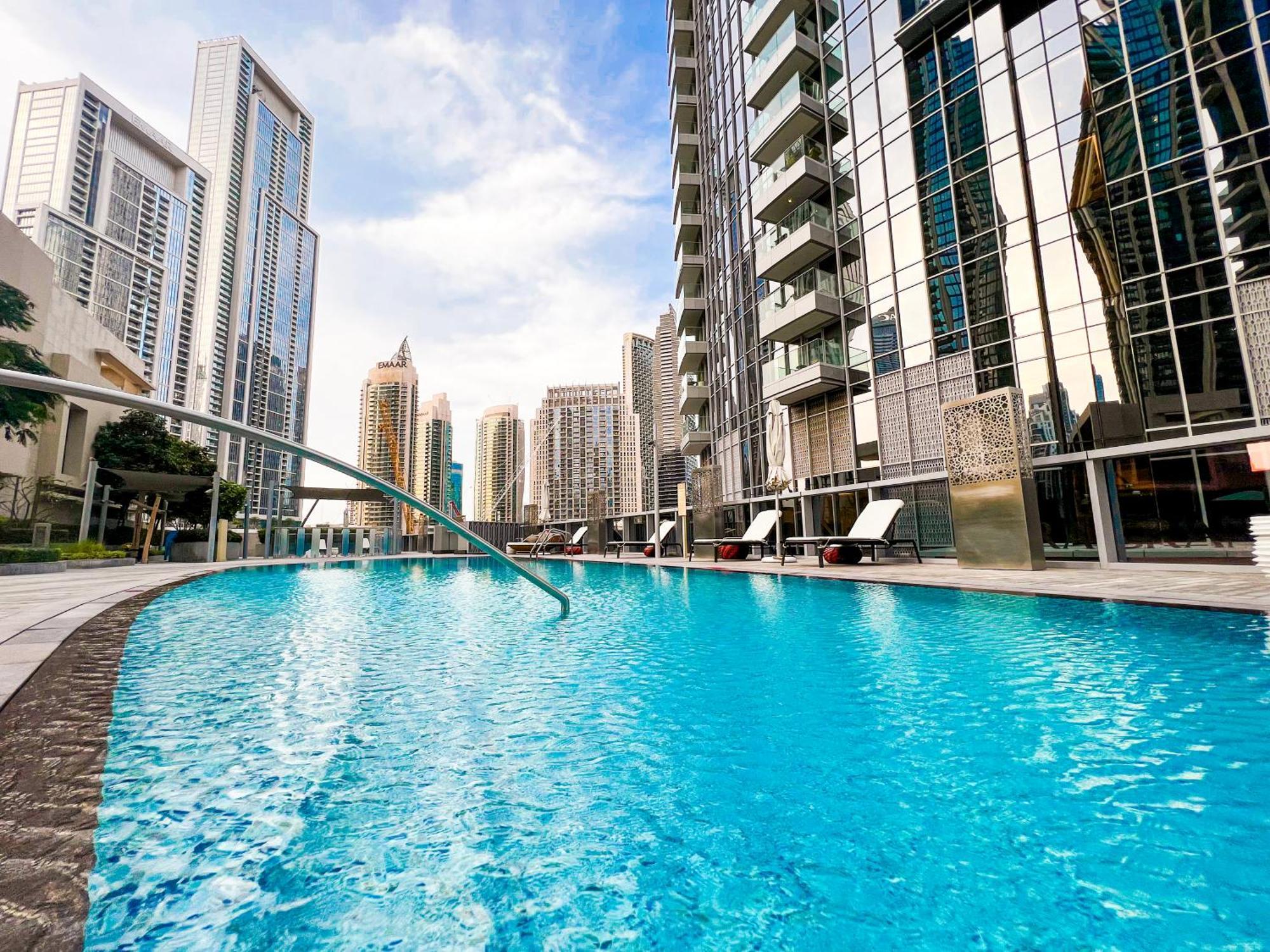 Downtown Luxury - Stunning Burj Khalifa & Sea View - 5 Minutes Walk To Dubai Mall Exteriér fotografie