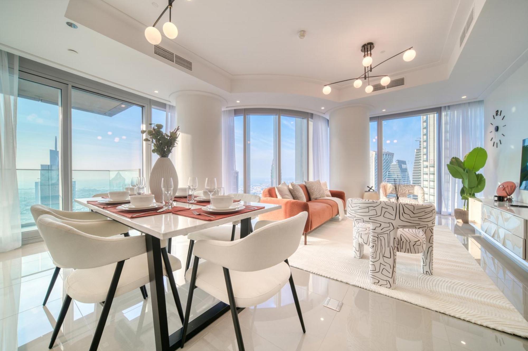 Downtown Luxury - Stunning Burj Khalifa & Sea View - 5 Minutes Walk To Dubai Mall Exteriér fotografie